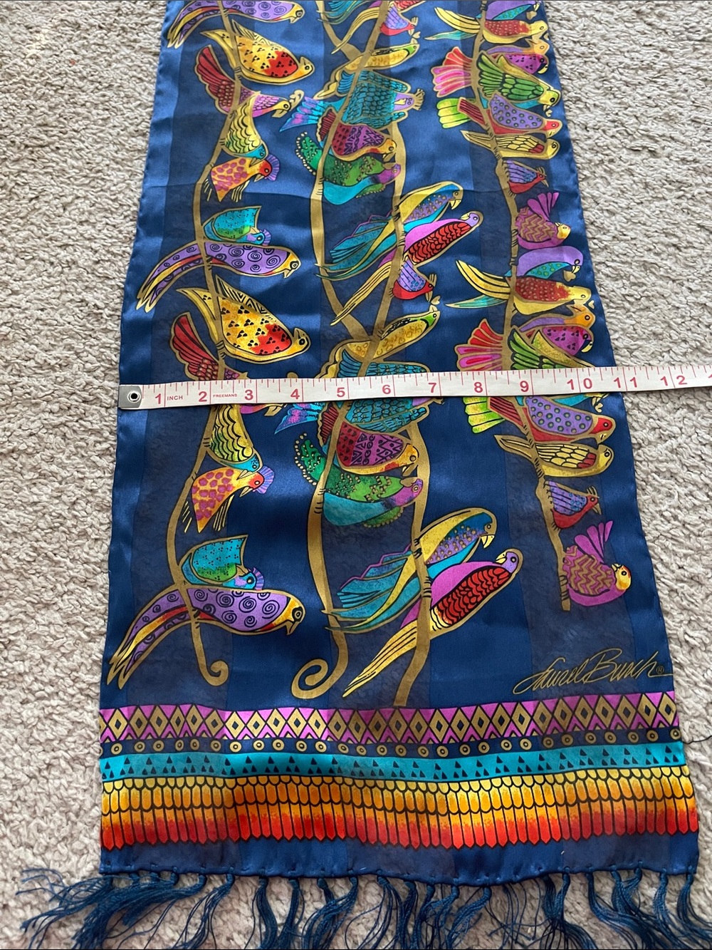 Laurel Burch Silk Bird Scarf - Picture 5 of 5